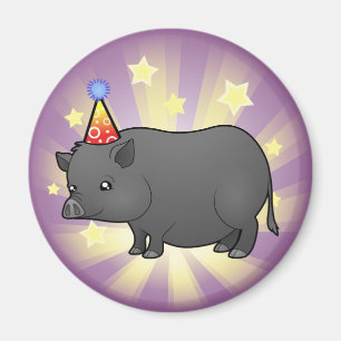 Geburtstags-Miniaturschwein Magnet