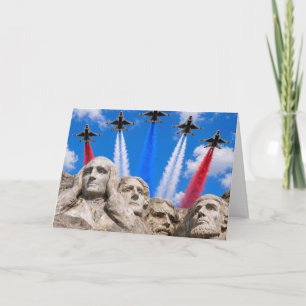 Geburtstags-Mount-Rushmore-Kampfjet-Überflug Karte