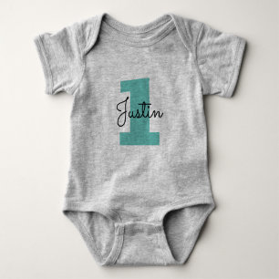 Geburtstags-Namebodysuit des Babys 1. Baby Strampler
