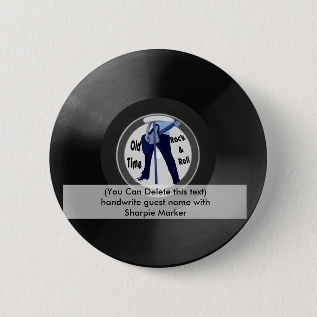 Geburtstags-NamensButton bevorzugt Retro Button (Vorderseite)