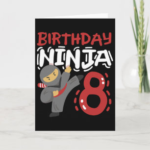 Geburtstags-Ninja 8 Jahre alt Karate Kids 8. Gebur Karte