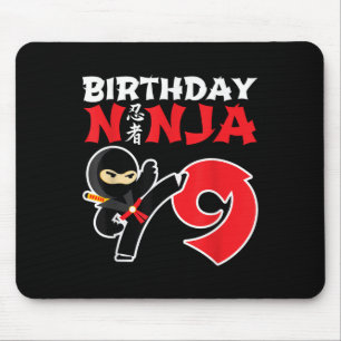 Geburtstags-Ninja - 9 Jahre alte Ninja-Party - Geb Mousepad