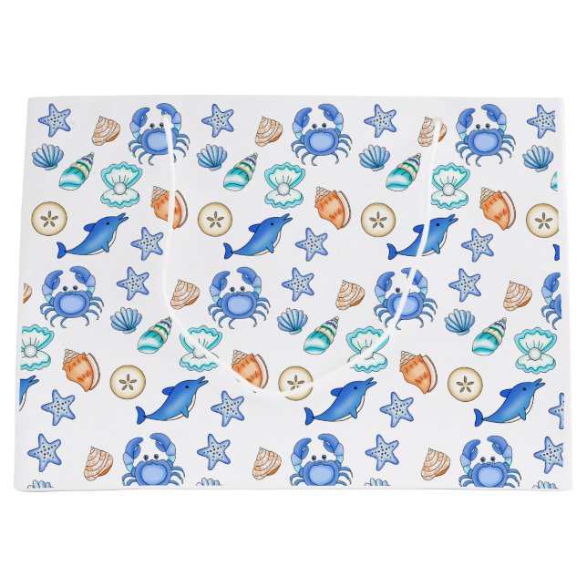 Geburtstags- oder Babydusche Große Geschenktüte (Vorderseite)