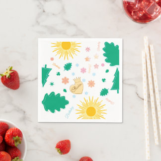 Geburtstags-Papier & Party mit individuellem Namen Serviette