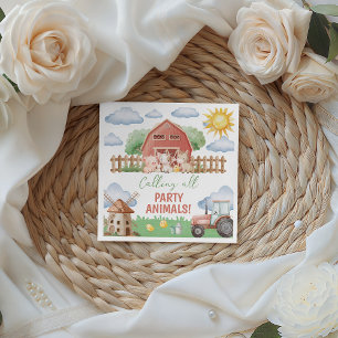 Geburtstags-Papier-Servietten Bauernhofparty Serviette