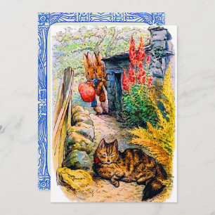 Geburtstags-Party-Beatrix-Töpfer-Häschen, die Einladung