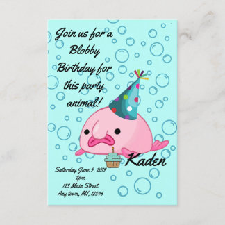 Geburtstags-Party Blobfish Einladung