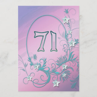 Geburtstags-Party Einladung 71 Jahre alt