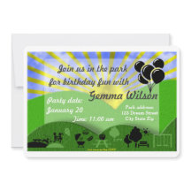 Geburtstags-Party in der Parkeinladung