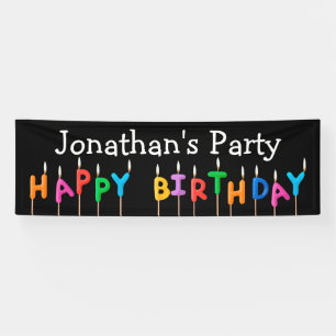 Geburtstags-Party-Kerzenlicht-Innenfahne Banner