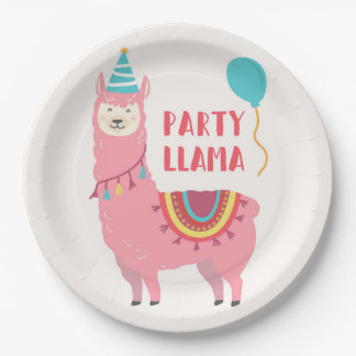 Geburtstags-Party-Lama Pappteller