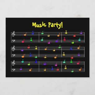 Geburtstags-Party-Musik-kundengerechte Einladung