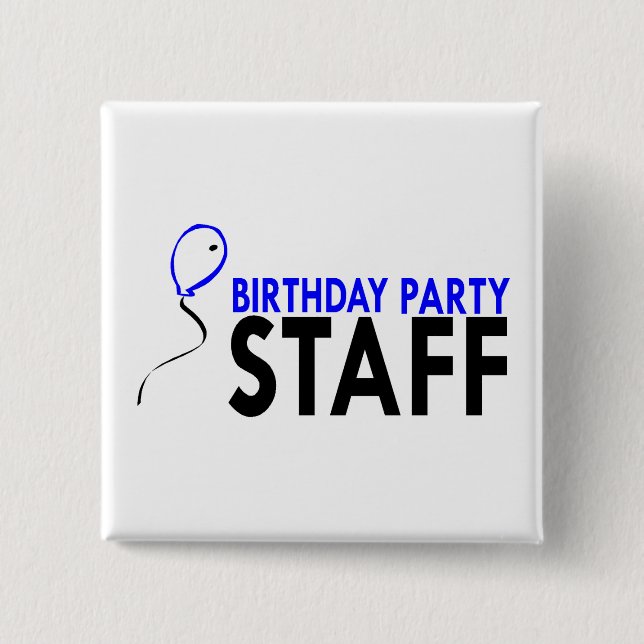 Geburtstags-Party-Personal Button (Vorderseite)