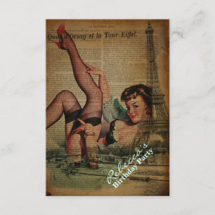 Geburtstags-Party Turms Paris Eiffel girly Pariser Einladung