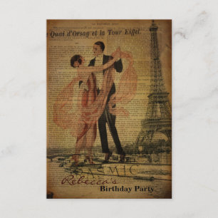 Geburtstags-Party Turms Paris Eiffel girly Pariser Einladung