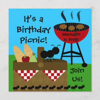 Geburtstags-Picknick-Einladungen Einladung