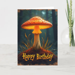 Geburtstags-Pilz-Glow-Karte Karte