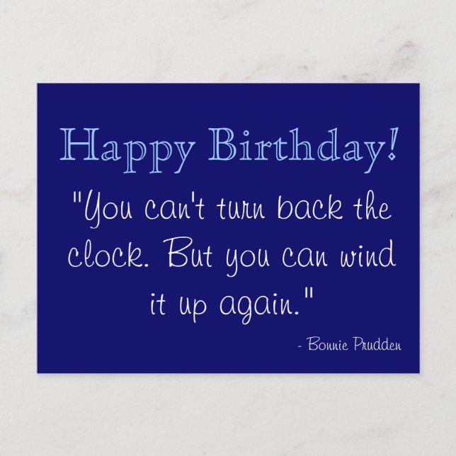 Geburtstags-Postkarte - Pruden Postkarte (Vorderseite)