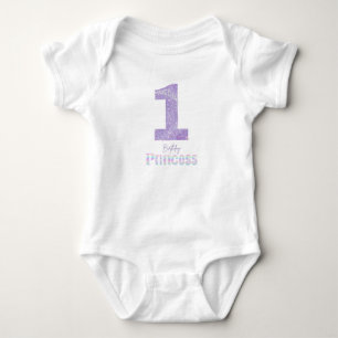 Geburtstags-Prinzessinnen-Kronen-T-Shirt für 1-jäh Baby Strampler