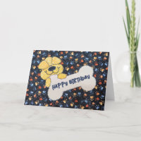 Geburtstags-Quilt-Dog-Design mit Knochen