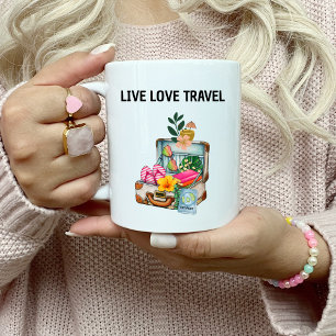 Geburtstags-Reise-Koffer Vintage Süß Kaffeetasse