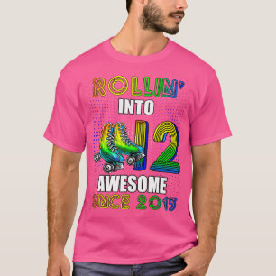 Geburtstags-Rollschuhlaufen 12-jähriges Mädchen ro T-Shirt