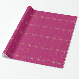 Geburtstags-rosa goldenes Stern-Packpapier Geschenkpapier
