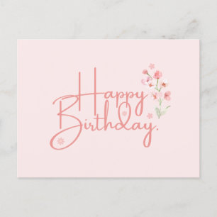 Geburtstags-Rose-Blumen-Postkarte Postkarte