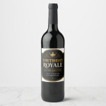 Geburtstags Royale Weinlabel-Design