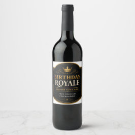 Geburtstags Royale Weinlabel-Design Weinetikett