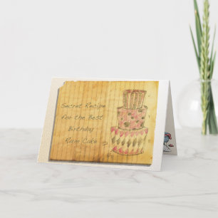 Geburtstags-Rum-Kuchen Karte