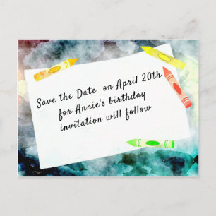 Geburtstags-Save-the-Date-Postkarte Postkarte