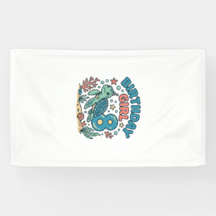 Geburtstags-Schildkröte 8. Geburtstags-Shirt-Desig Banner
