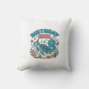 Geburtstags-Schildkröte 8. Geburtstags-Shirt-Desig Kissen
