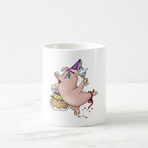 Geburtstags-Schweinepartying Kaffeetasse