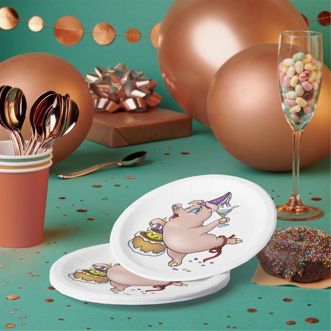 Geburtstags-Schweinepartying Pappteller (Von Creator hochgeladen)