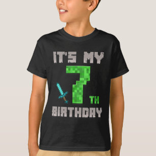 Geburtstags-Shirt Es ist mein 7. Geburtstagsgamer T-Shirt