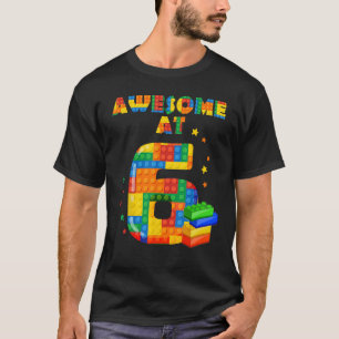 Geburtstags-Shirt für Kinder 6 Gebäude Blöcke P T-Shirt