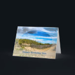 GEBURTSTAGS-SOHN BEACH/OCEAN/DUNES/SCENE KARTE<br><div class="desc">SEHEN SIE DIESES GLEICHE BILD FÜR ANDERE DER VATERTAGS-KARTEN UND AUCH DAS GLEICHE BILD FÜR BREITE KATEGORIEN FÜR GEBURTSTAGE.</div>