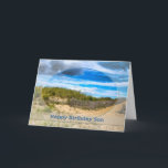 GEBURTSTAGS-SOHN BEACH/OCEAN/DUNES/SCENE KARTE<br><div class="desc">SEHEN SIE DIESES GLEICHE BILD FÜR ANDERE DER VATERTAGS-KARTEN UND AUCH DAS GLEICHE BILD FÜR BREITE KATEGORIEN FÜR GEBURTSTAGE.</div>