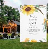 Geburtstags-Sonnenblumen-Party im Hinterhof