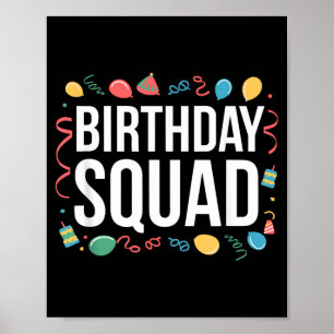 Geburtstags-Squad Geburtstagsfeier-Crew Poster