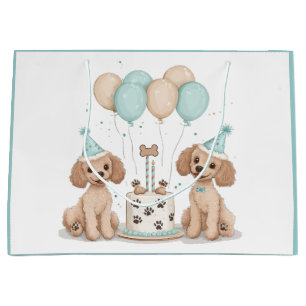 Geburtstags-Standard-Doodle-Hunde Große Geschenktüte