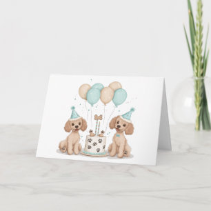 Geburtstags-Standard-Doodle-Hunde Karte