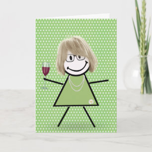 Geburtstags-Stockgirl auf Punkten Karte