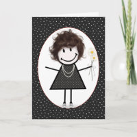 Geburtstags-Strichmännchen Girl for Friend