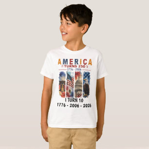 Geburtstags-T-Shirt für Kinder: Amerika wird 250 T-Shirt
