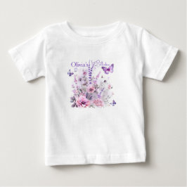 Geburtstags-T-Shirt für Mädchen mit Wasserfarben-S Baby T-shirt