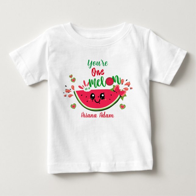 Geburtstags-T-Shirt für Mädchen zum 1. Geburtstag  Baby T-shirt (Vorderseite)