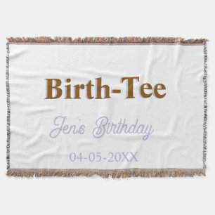GEBURTSTAGS-T-Shirt HERZLICHEN GEBURTSTAG NAME GOL Decke